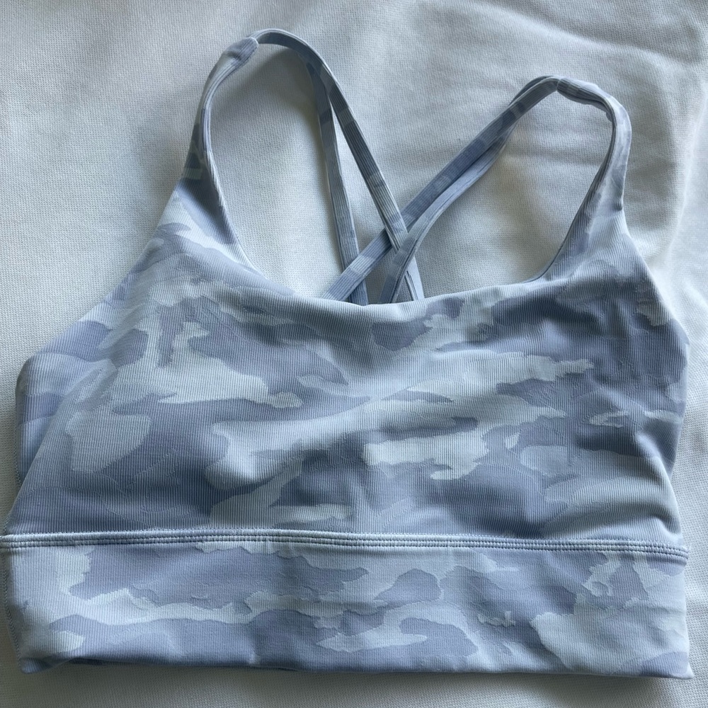 Energy Longline Bra- Incognito Camo Jacquard Alpine White Starlight